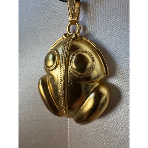 24K Gold Plated Tairona Frog Pendant Necklace Adjustable Chain Handcrafted In Co - Picture 14 of 16